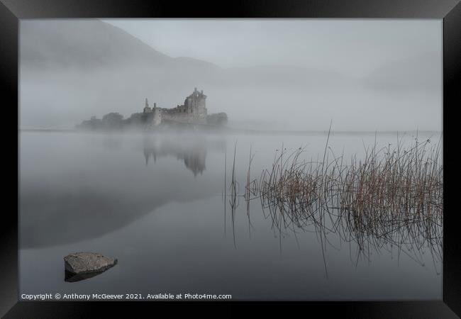 Misty reflections on Loch Awe  Framed Print by Anthony McGeever