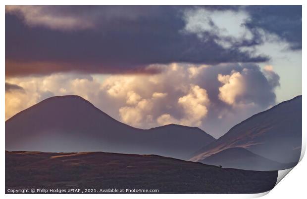 Mountains of Mull Print by Philip Hodges aFIAP ,