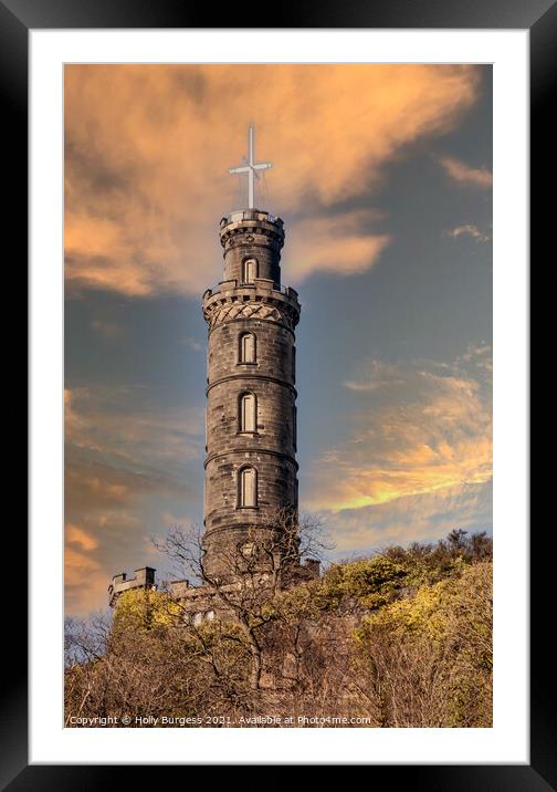 Monument on Carlton Hill, Ayrshire  Framed Mounted Print by Holly Burgess