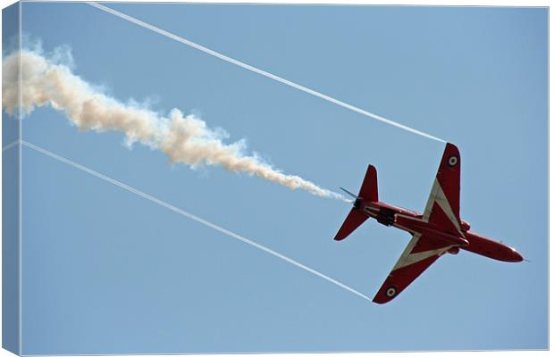 Red Arrow Belly and Vapour Canvas Print by Dan Davidson