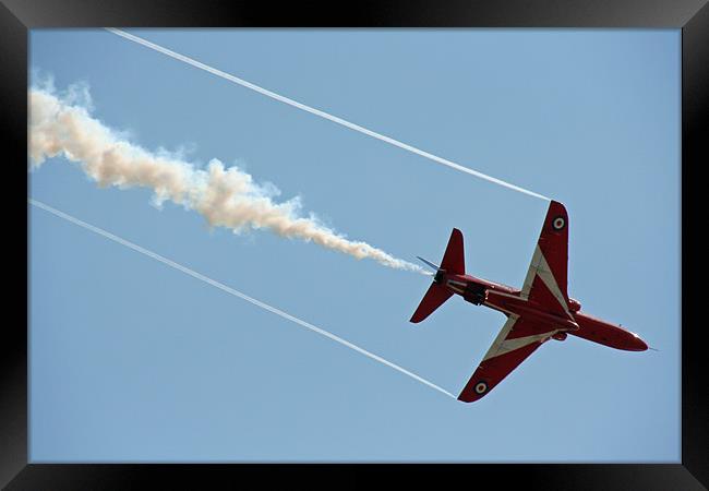 Red Arrow Belly and Vapour Framed Print by Dan Davidson