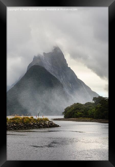 Moody Milford Sound New Zealand Framed Print by Pearl Bucknall