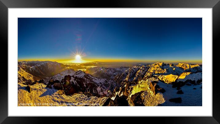 4,167 meters Framed Mounted Print by Ed Whiting