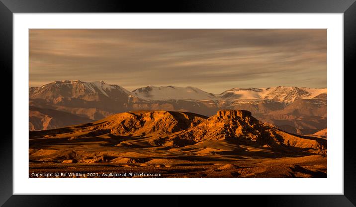 Atlas Mountains. Framed Mounted Print by Ed Whiting