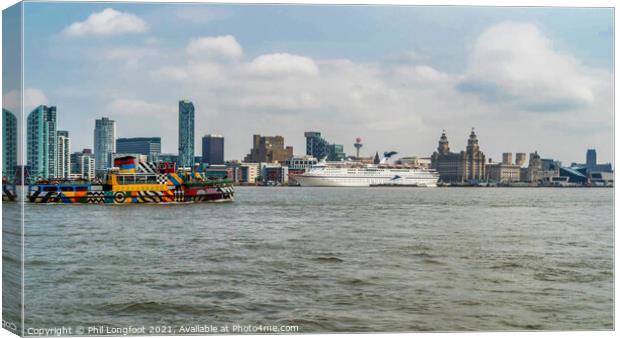 River Mersey  Canvas Print by Phil Longfoot