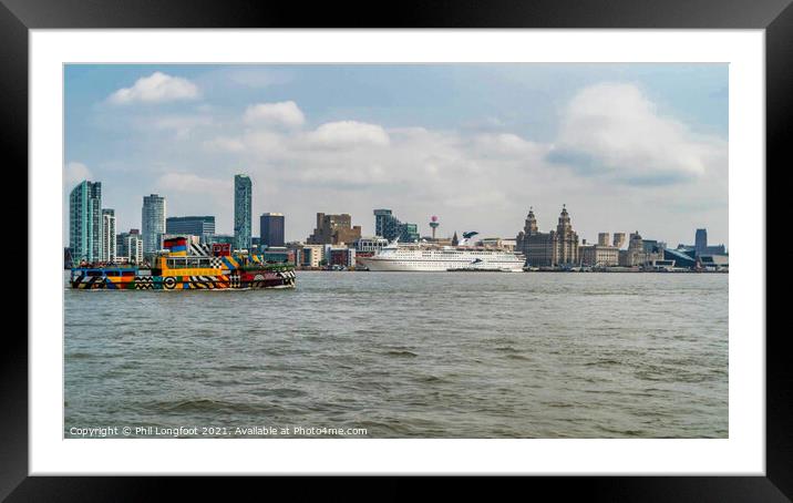 River Mersey  Framed Mounted Print by Phil Longfoot
