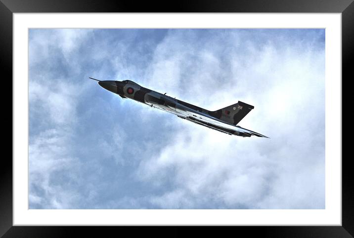 Vulcan XH558 climbing  Framed Mounted Print by Jon Fixter