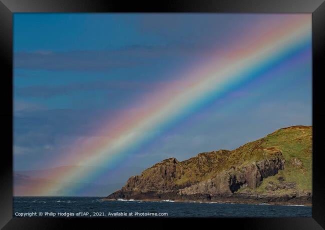 Rainbow over Loch Buie Framed Print by Philip Hodges aFIAP ,