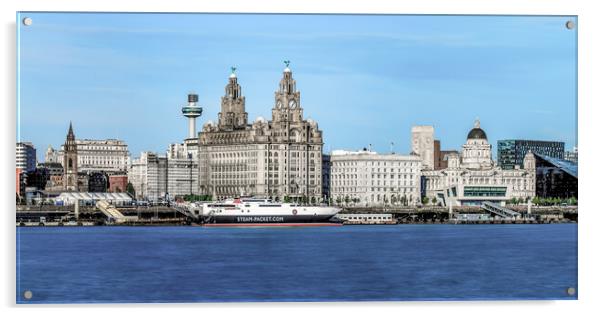 Liverpool Waterfront Acrylic by Roger Green