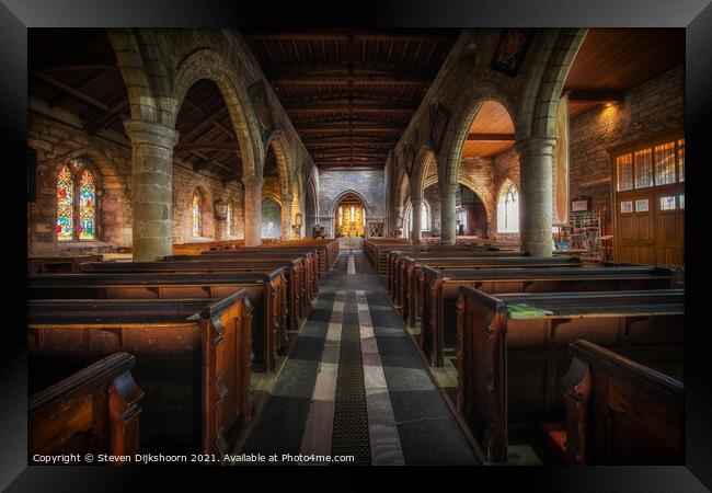 Inside a church in the UK, Newcastle Framed Print by Steven Dijkshoorn