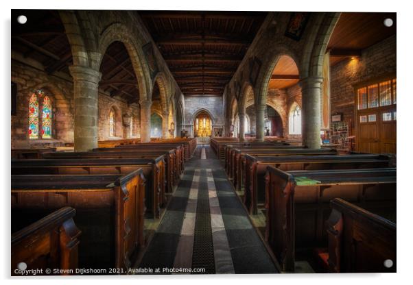 Inside a church in the UK, Newcastle Acrylic by Steven Dijkshoorn
