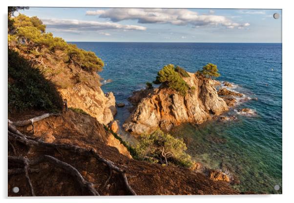 Costa Brava Coastlline of Mediterranean Sea in Spain Acrylic by Artur Bogacki