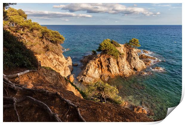 Costa Brava Coastlline of Mediterranean Sea in Spain Print by Artur Bogacki