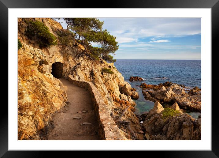 Costa Brava Seaside Trail In Spain Framed Mounted Print by Artur Bogacki