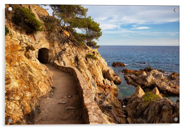 Costa Brava Seaside Trail In Spain Acrylic by Artur Bogacki
