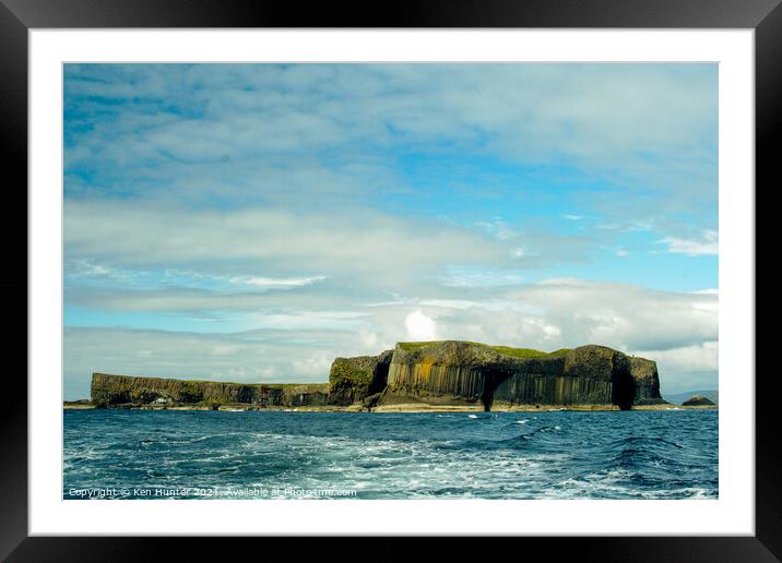 Staffa and Fingal's Cave Framed Mounted Print by Ken Hunter