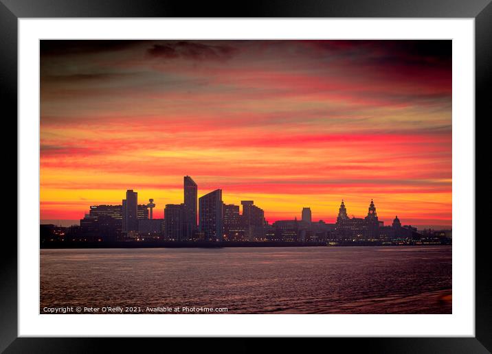 Liverpool Sunrise #1 Framed Mounted Print by Peter O'Reilly