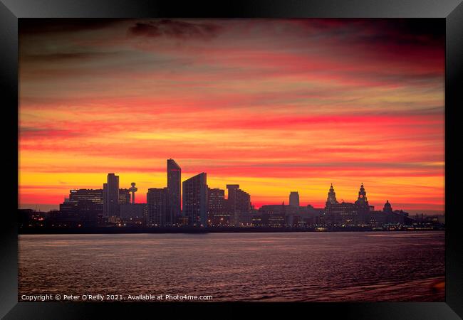 Liverpool Sunrise #1 Framed Print by Peter O'Reilly