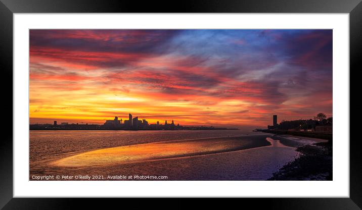 Liverpool Sunrise #2 Framed Mounted Print by Peter O'Reilly