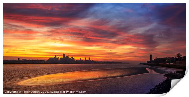 Liverpool Sunrise #2 Print by Peter O'Reilly