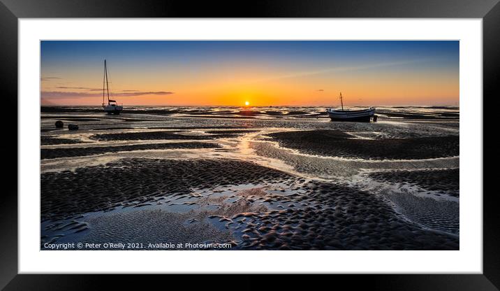 Sunset at Meols Framed Mounted Print by Peter O'Reilly