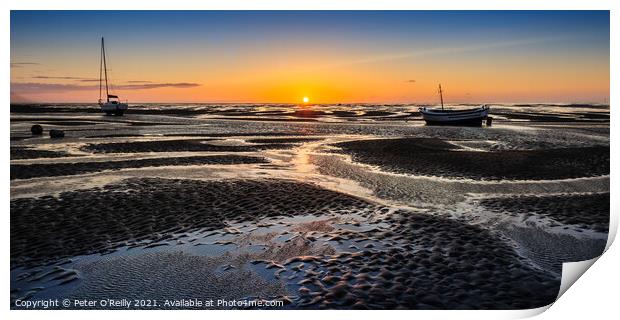 Sunset at Meols Print by Peter O'Reilly