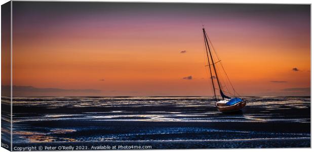 Sunset Afterglow at Meols Canvas Print by Peter O'Reilly