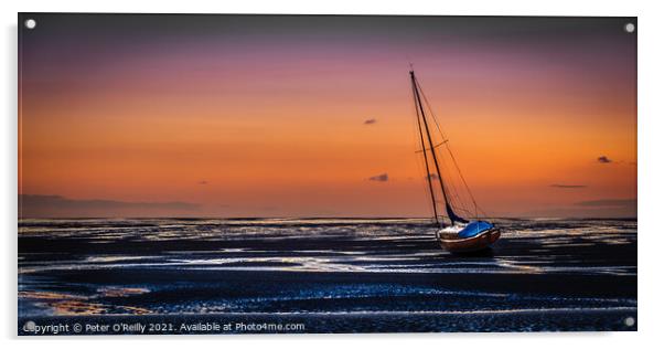 Sunset Afterglow at Meols Acrylic by Peter O'Reilly