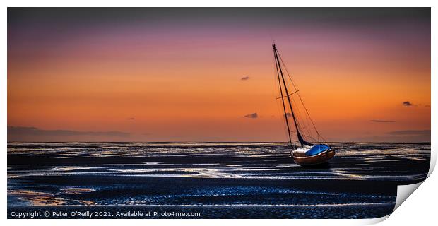 Sunset Afterglow at Meols Print by Peter O'Reilly