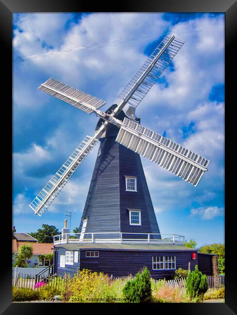 Draper's Mill - Margate Framed Print by Terry Senior