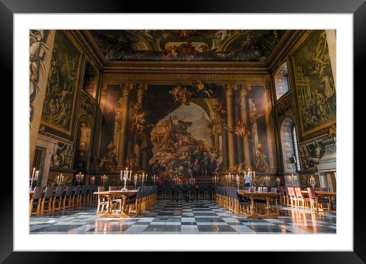 painted hall greenwich  Framed Mounted Print by tim miller