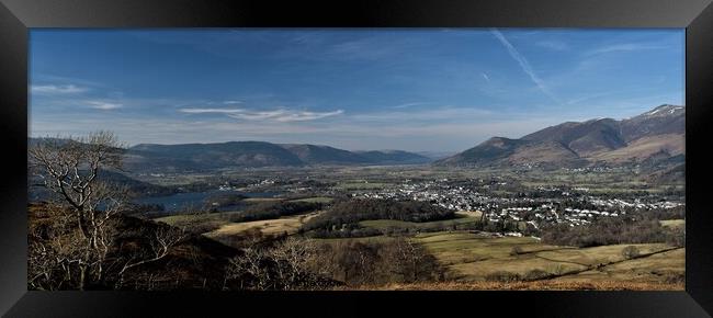 View over Keswick from Walla Crag  Framed Print by Peter Wiseman