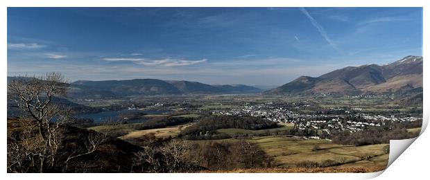 View over Keswick from Walla Crag  Print by Peter Wiseman
