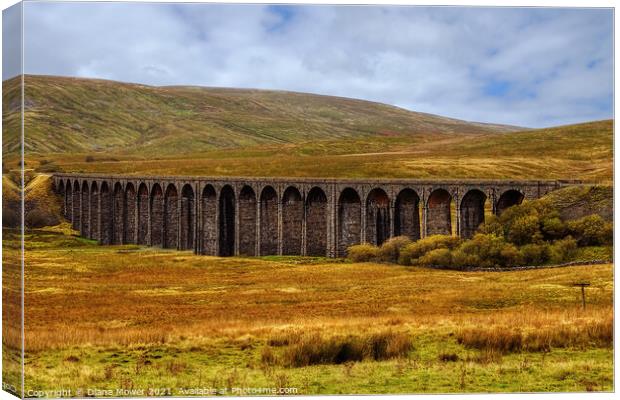 Ribblehead Viaduct Yorkshire Dales Canvas Print by Diana Mower