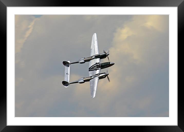 Lockheed P38 Lightning Framed Mounted Print by Oxon Images