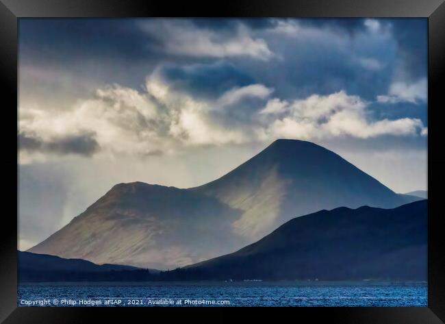 Mountains of South West Mull Framed Print by Philip Hodges aFIAP ,