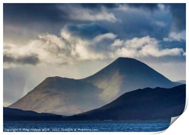 Mountains of South West Mull Print by Philip Hodges aFIAP ,