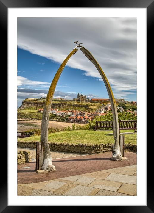 Whitby Whale Bone Arch Framed Mounted Print by Roger Green