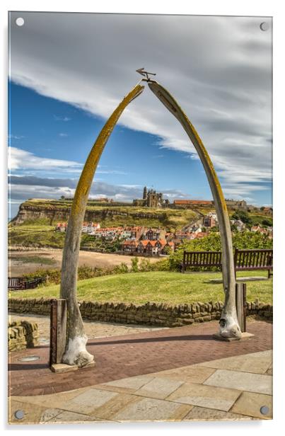 Whitby Whale Bone Arch Acrylic by Roger Green