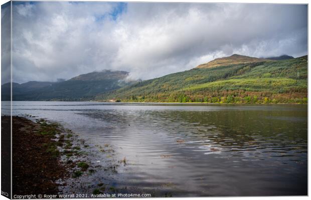 Loch Long Canvas Print by Roger Worrall