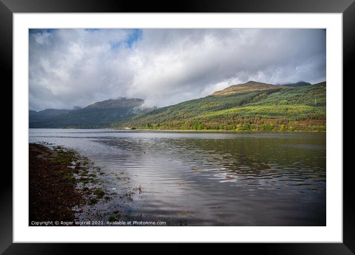 Loch Long Framed Mounted Print by Roger Worrall