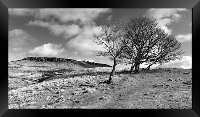 Higger Tor from Hathersage Moor Framed Print by Chris Drabble