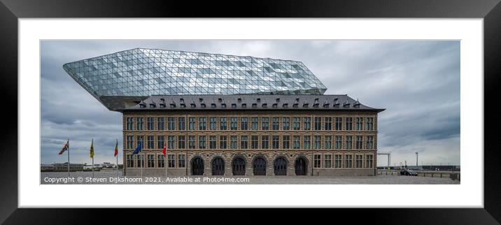 The Port Authority Building in Antwerpen Framed Mounted Print by Steven Dijkshoorn