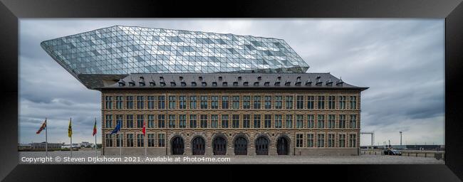 The Port Authority Building in Antwerpen Framed Print by Steven Dijkshoorn