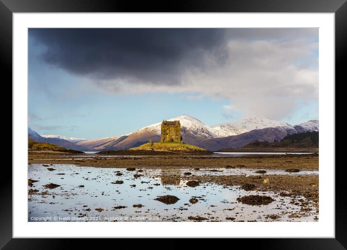 Castle Stalker in the Scottish Highlands Framed Mounted Print by Heidi Stewart