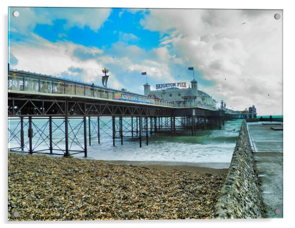 Brighton Palace Pier Acrylic by Terry Senior
