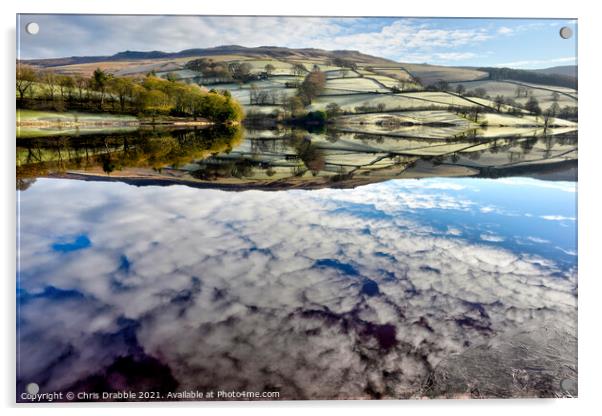 Ladybower Reservoir reflections Acrylic by Chris Drabble