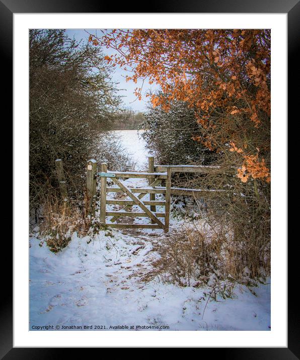 A Gap in the Hedge, Hutton Country Park Framed Mounted Print by Jonathan Bird