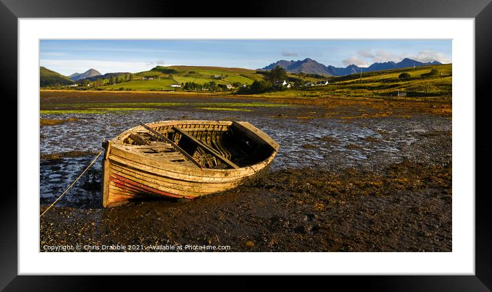 Loch Harport with the Cuillin beyond Framed Mounted Print by Chris Drabble