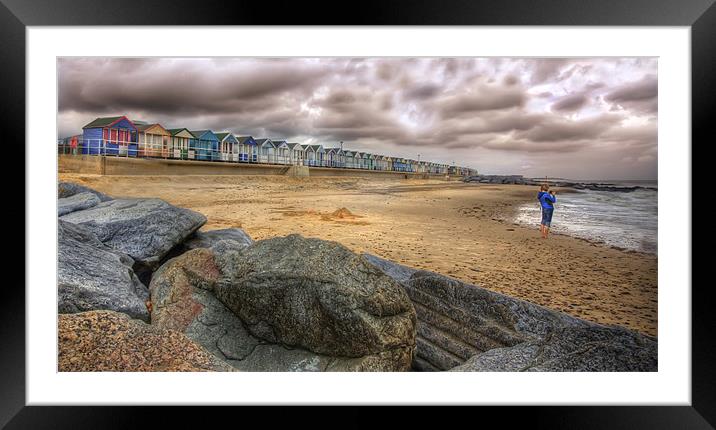 Southwold Beach Huts Framed Mounted Print by Mike Sherman Photog